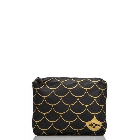 ALOHA Collection Handbags - Aloha Collection Small Pouch, Mermaid, gold on black